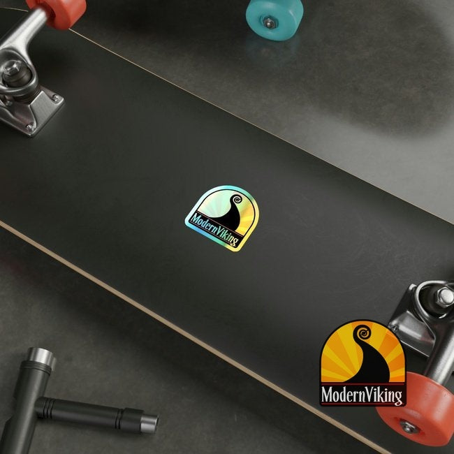 Modern Viking Holographic Die-cut Stickers