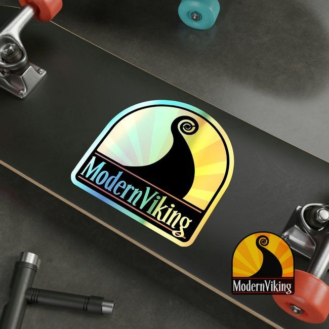 Modern Viking Holographic Die-cut Stickers