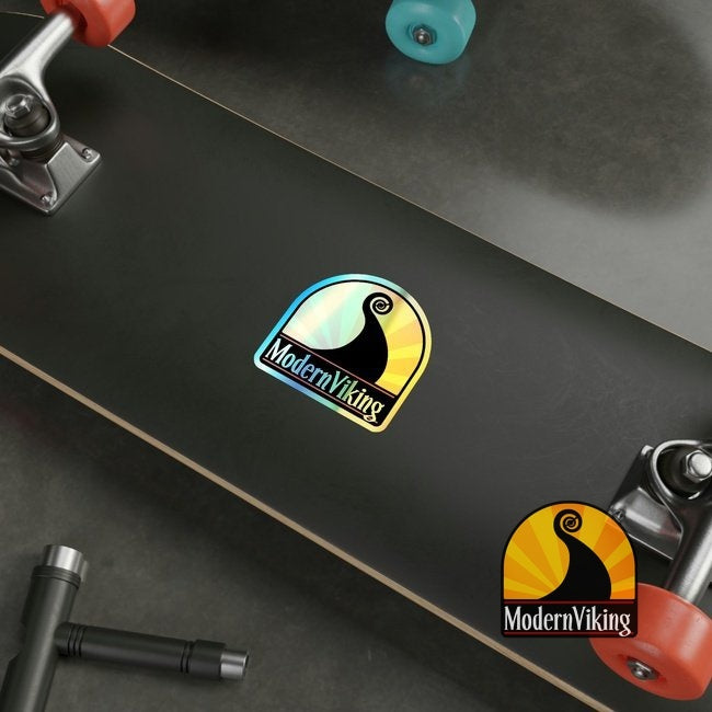 Modern Viking Holographic Die-cut Stickers