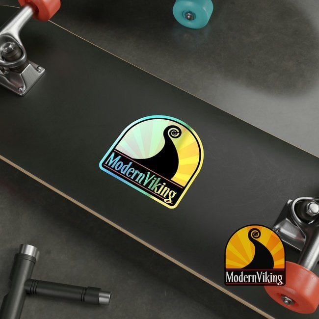 Modern Viking Holographic Die-cut Stickers